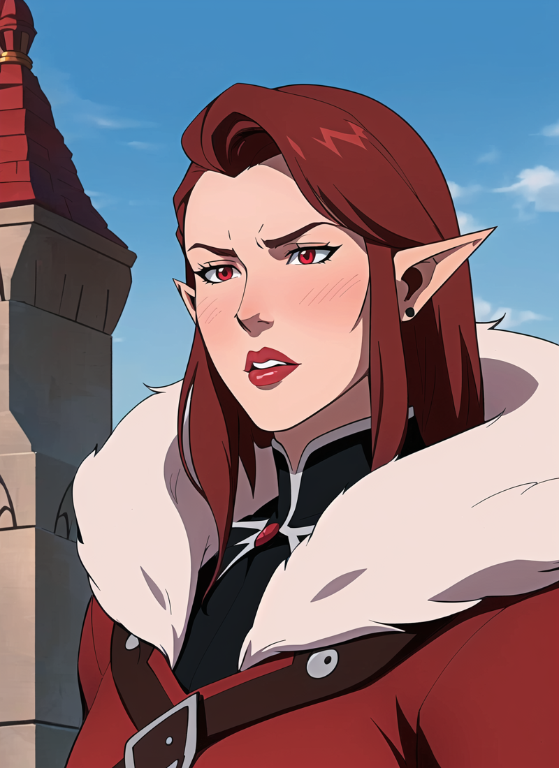 3978528919-4057962409-castlevania style, 1girl, solo, red eyes, long hair, blush, red hair, lips, parody, fur trim, pointy ears, brown hair, looking t.png